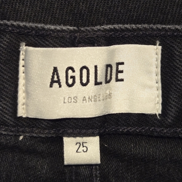 Agolde Cherie Womens High Rise Straight Distressed Luxury Denim Jeans Size 25 - Picture 10 of 10